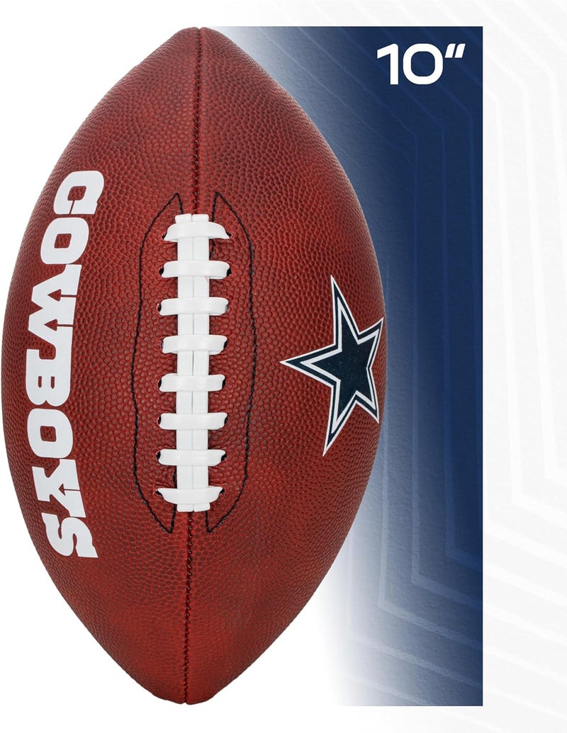 Franklin Sports كرة القدم NFL - كرة قدم بحجم صغير للشباب للأطفال - شعار الفريق الرسمي NFL + الألوان - كرة متجر المشجعين - Image 2